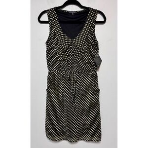 NWT Y2K BeBop Polka Dot Dress Medium Sleeveless Twist Front‎ Retro Mini Festival
